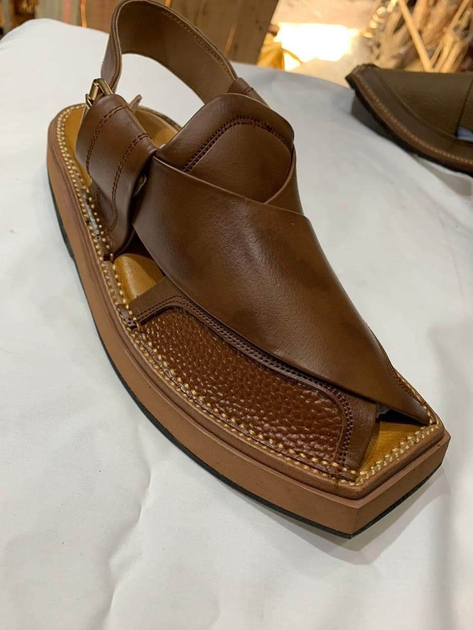 Art # FNF 135 Pure Leather Peshawri Brown