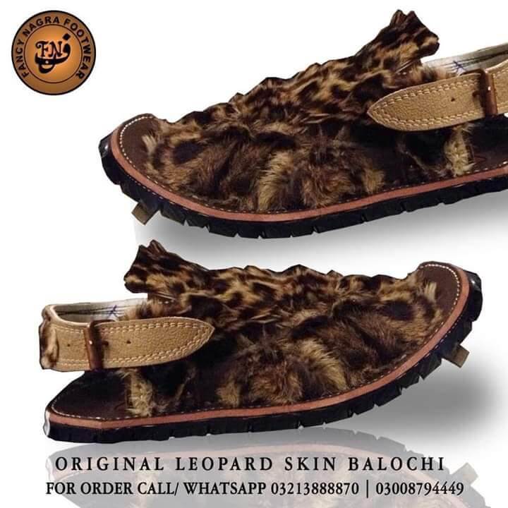 ORIGINAL LEOPARD SKIN BALOCHI (Made with Original Leopard Leather)