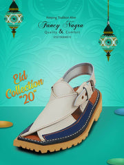 Art # 129 FNF HandMade Vikram Sole Kaptaan Pure Leather