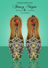 Art # FNF 665 Tilla / Dabka  Work Hand Made Khussa