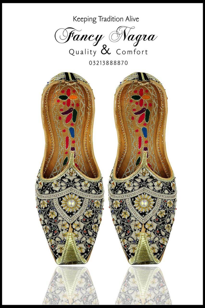 Art # FNF 665 Tilla / Dabka  Work Hand Made Khussa