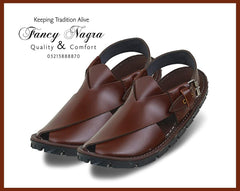 Art # FNF 665 GOL SHAPE PURE LEATHER PESHAWARI