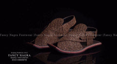 Art # FNF 663 JUTE WORK INSIDE PURE LEATHER  PESHAWARI