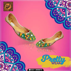 Art # FNF 05 KUNDAN PURE LEATHER HAND MADE KHUSSA