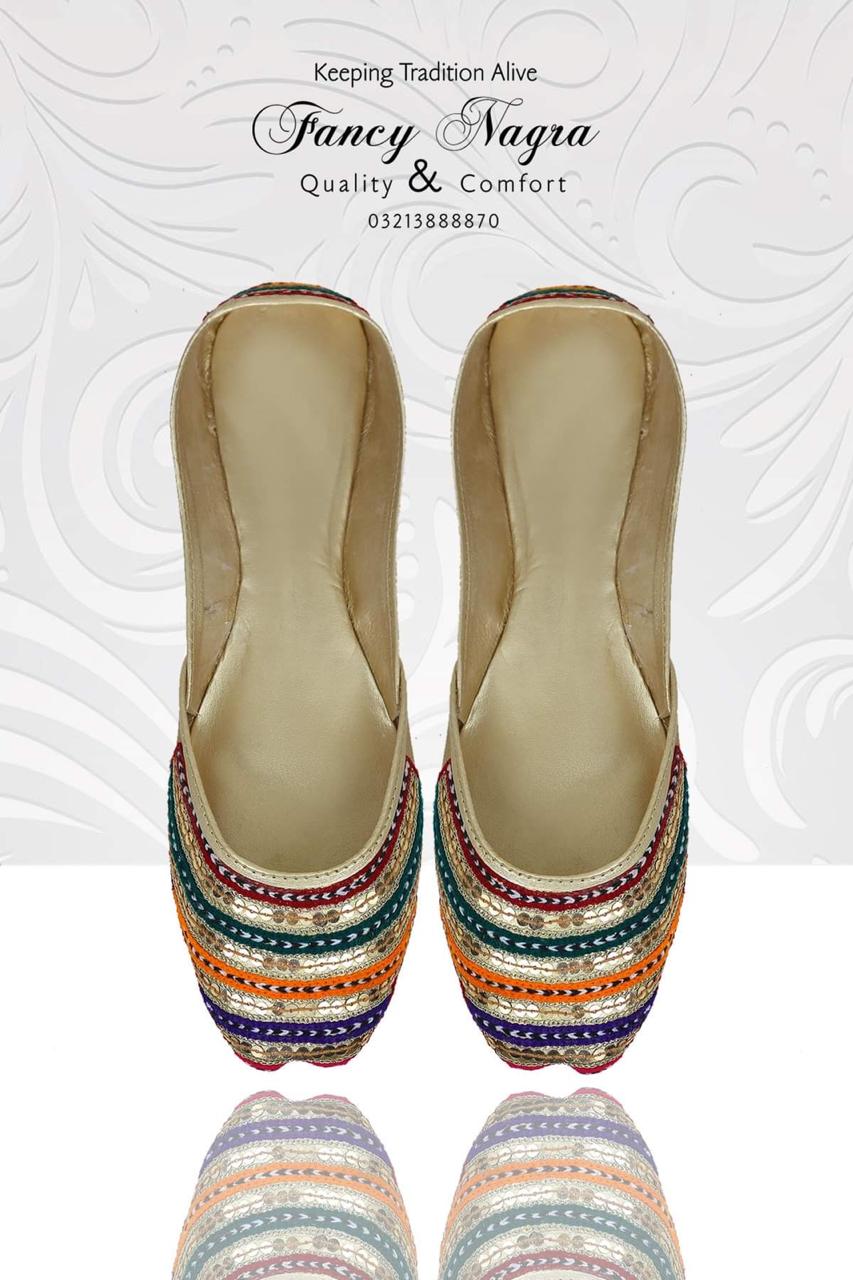 Art # FNF 11 KUNDAN PURE LEATHER HAND MADE KHUSSA