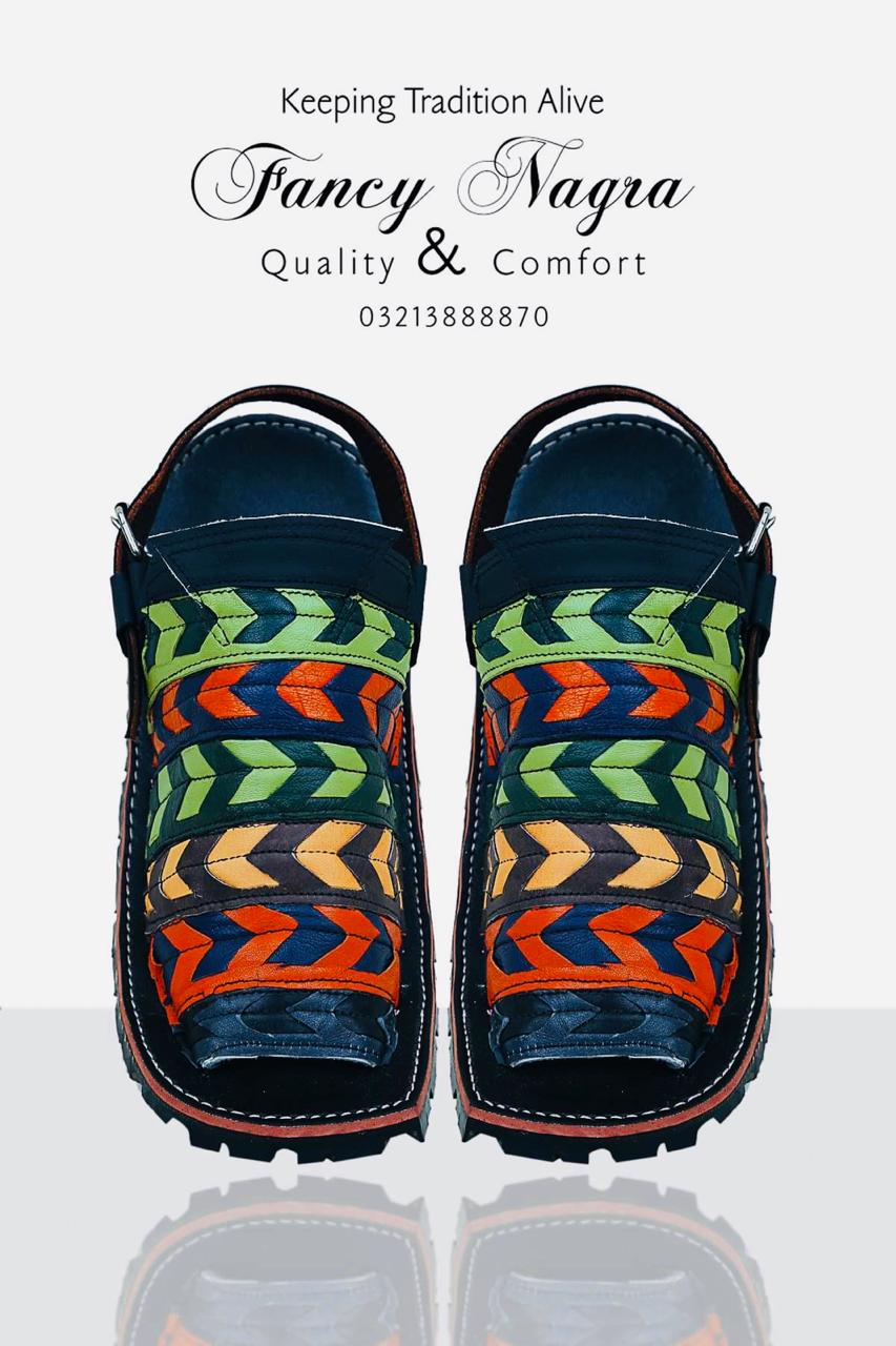 Art # FNF 136 Hand Made Multi Balochi Pure Leather