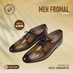 Art # 203 Mens Formal Shoes Handmade -Multi Brown – Thick Sole – Gents