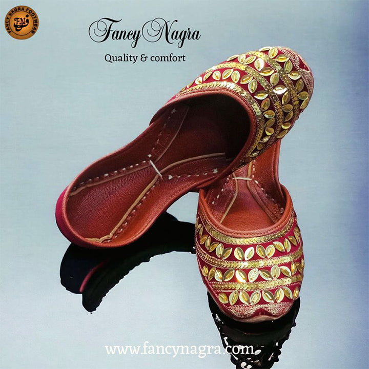 Pure Leather Hand Made Desi Khussa Hand Crafted Article