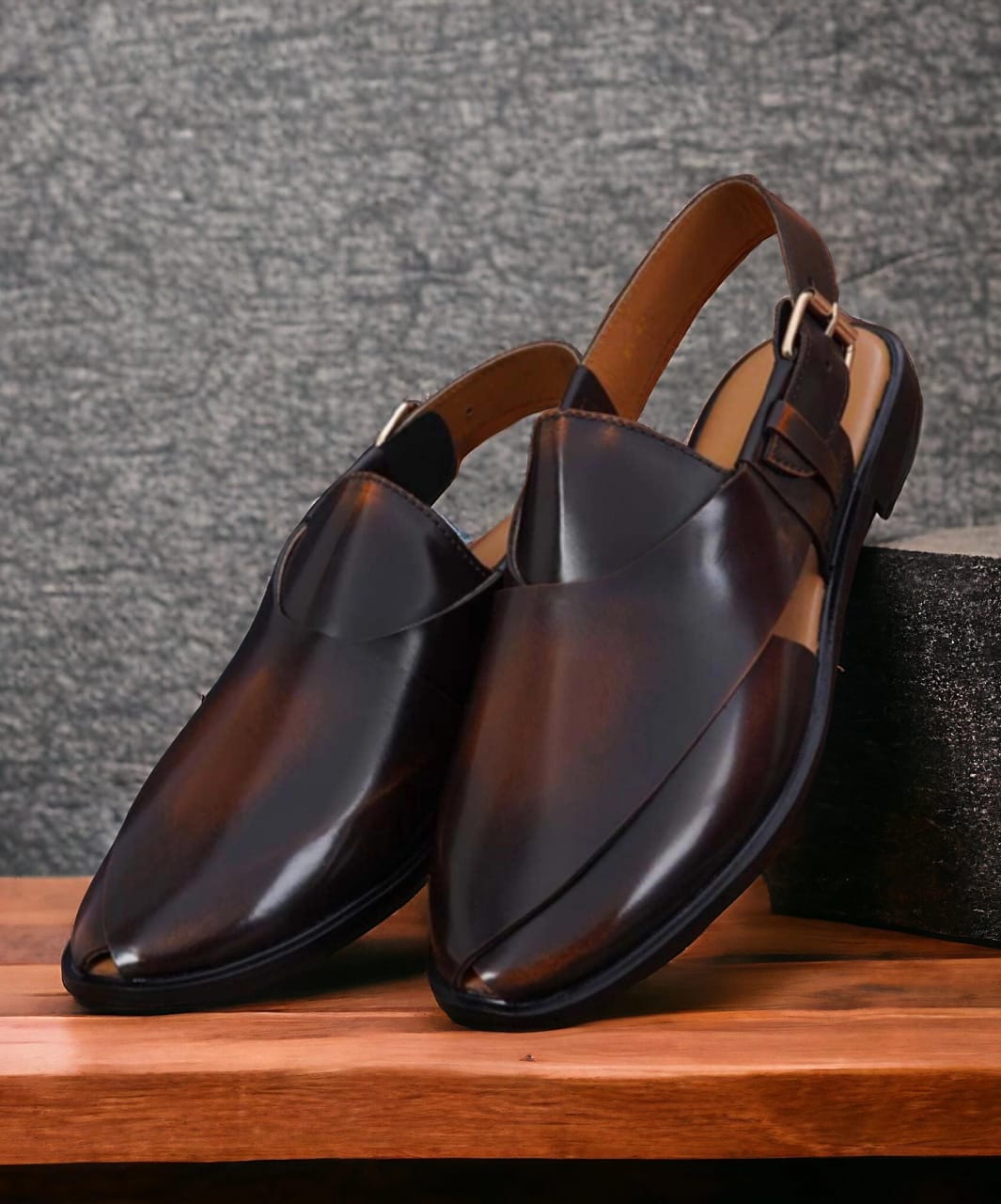 Fancy leather sole peshawari