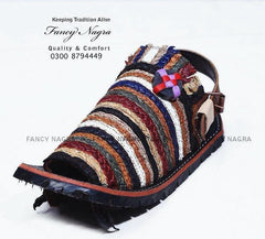 Multi Bhunayi Balochi Chawat (Made with Complete Leather)