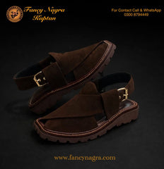 Light Weight Brown Sabar Vibram Sole Kaptaan