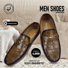 Art # 205 Mens Formal Shoes Handmade - Light Brown – Thick Sole – Gents